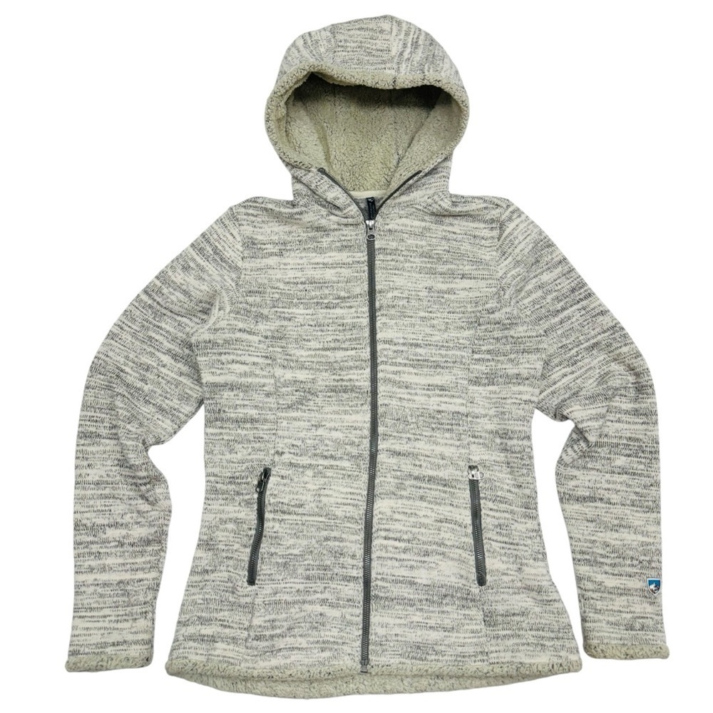 Kuhl Alaska Fleece Hoodie Jacket Women’s Size S Full Zip Heathered Grey Outdoor